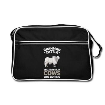 Dons des vaches Brahman Cattle - Sac Retro - noir/blanc - Devant