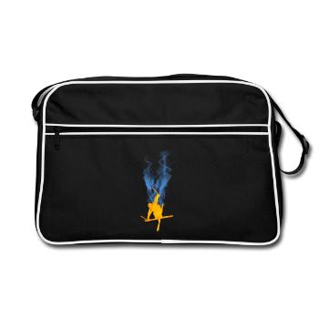 Flamme de ski acrobatique - Sac Retro - noir/blanc - Devant