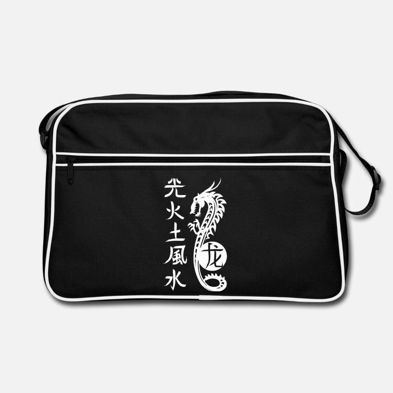 Lucky Dragon, Light, Fire, Earth, Water, Wind Retro Bag