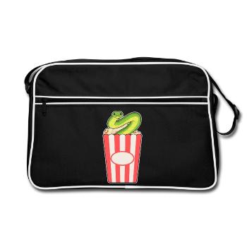 Maïs soufflé serpent - Sac Retro - noir/blanc - Devant