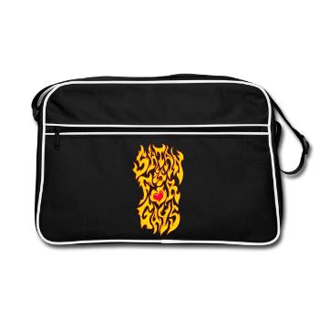 Satan is for gays - Retro Bag - black/white - Front