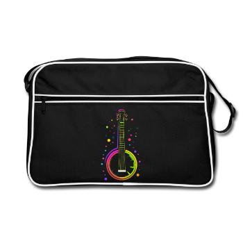 Style de dessin animé banjo - Sac Retro - noir/blanc - Devant
