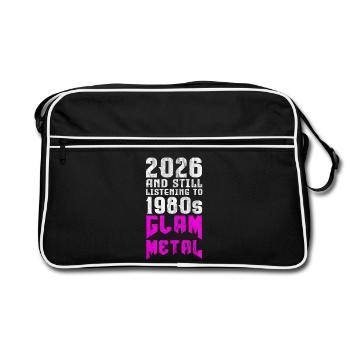 Toujours à l’écoute du Glam Metal des années 80 2026 - Sac Retro - noir/blanc - Devant