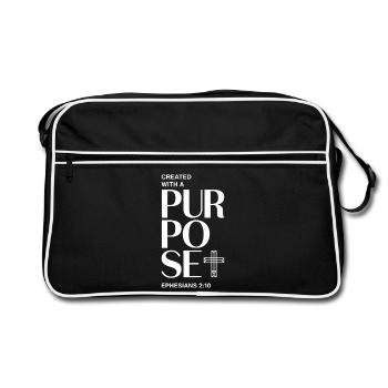 Conception intentionnelle de croix de foi - Sac Retro - noir/blanc - Devant