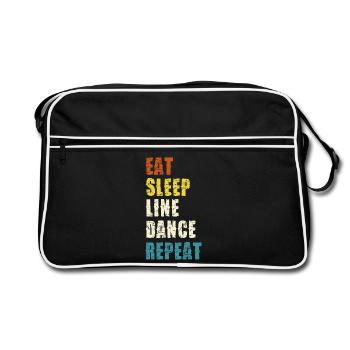 Slogan de mode de vie en ligne - Sac Retro - noir/blanc - Devant