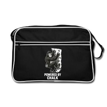 Bloc de gorille – Propulsé par la Déclaration à la craie - Sac Retro - noir/blanc - Devant