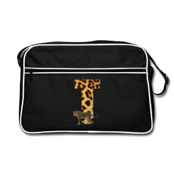 leopard t - Retro Bag - black/white - Front