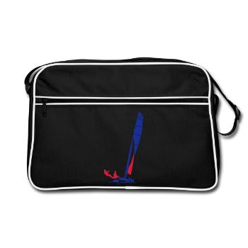 katamaran_1 - Sac Retro - noir/blanc - Devant