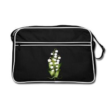 délicat arrangement du muguet comme salutation printanière - Sac Retro - noir/blanc - Devant