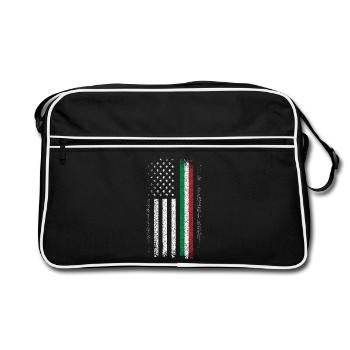 Flag Fusion : US Stars & Italian Stripes - Sac Retro - noir/blanc - Devant