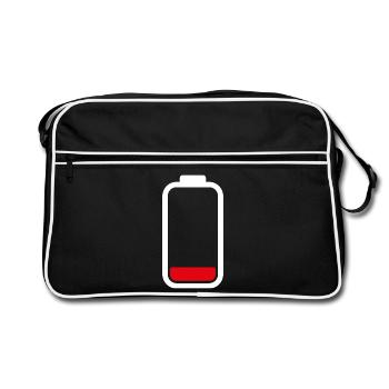 BATTERIE FAIBLE - Blanc - Sac Retro - noir/blanc - Devant