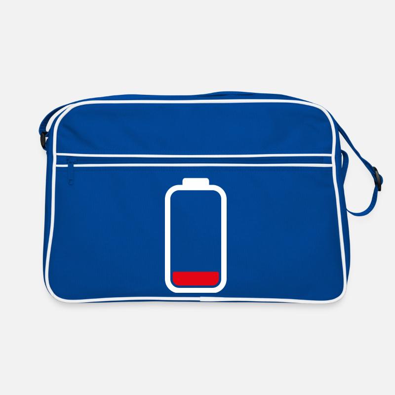 LOW BATTERY - White Retro Bag