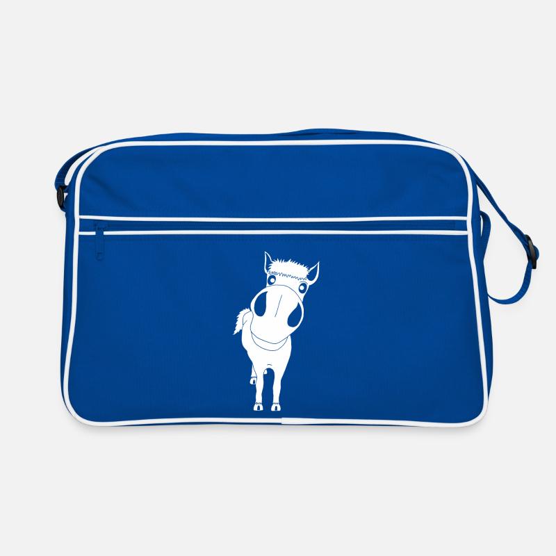 Gros plan sur un cheval blanc Sac Retro