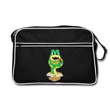 Snake Cardboard - Retro Bag - black/white - Front