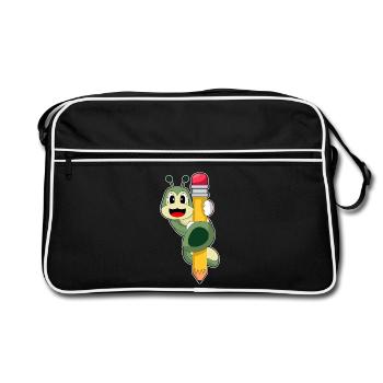 École de crayons Caterpillar Pupil - Sac Retro - noir/blanc - Devant