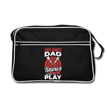This Darter Dad Knows How To Play - Retro Bag - black/white - Front