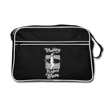 En attendant une vague parfaite - Sac Retro - noir/blanc - Devant