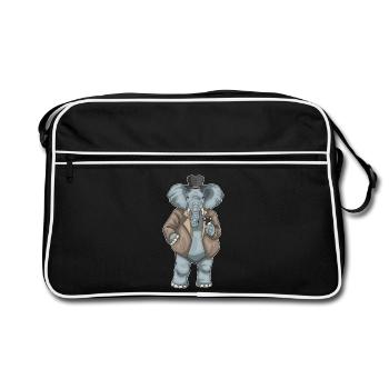 Elephant Poker Jetons de Poker - Sac Retro - noir/blanc - Devant