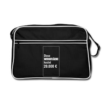Humorous advertising space motifs with cash prize - Retro Bag - black/white - Front