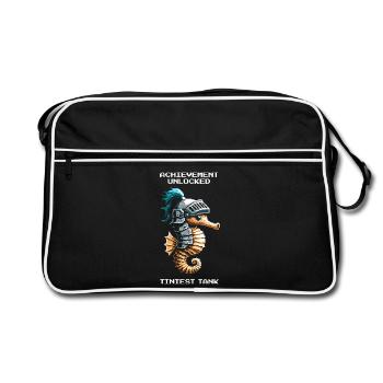 Achievement: smallest tank | Seahorse - Retro Bag - black/white - Front