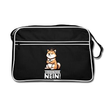 Avant que tu ne demandes à Shiba Inu Shiba Shiba Inus, propriétaire de Shiba Inus - Sac Retro - noir/blanc - Devant