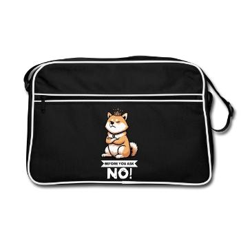 Avant que tu ne demandes à Shiba Inu Shiba Shiba Inus, propriétaire de Shiba Inus - Sac Retro - noir/blanc - Devant