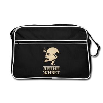 Lénine vit - Sac Retro - noir/blanc - Devant