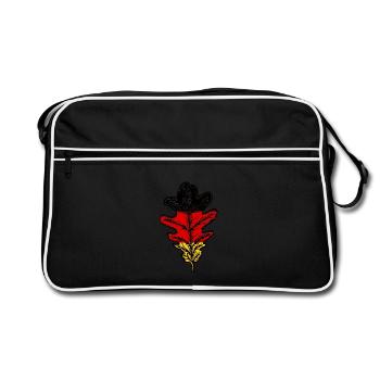 drapeau feuille de chêne - Sac Retro - noir/blanc - Devant