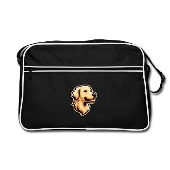 Golden Retriever Comic - Retro Bag - black/white - Front