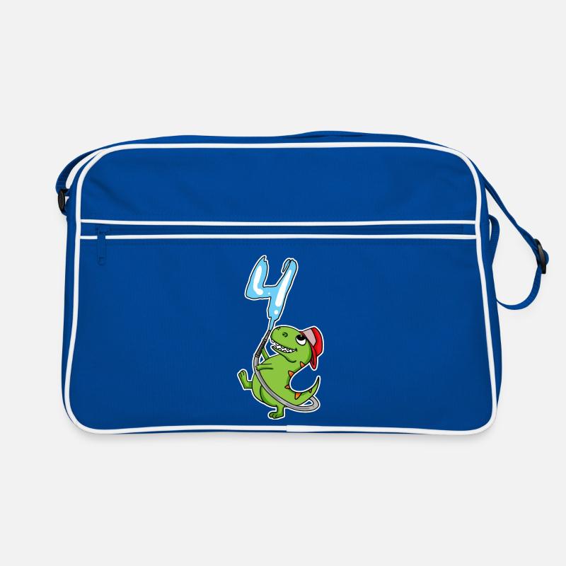 4. Geburtstag Dinosaurier Retro Tasche