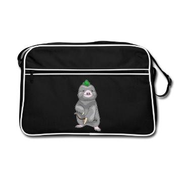 Mole Archer Bow - Retro Bag - black/white - Front