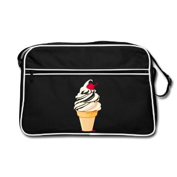 Cornet de crème glacée Artwork - Sac Retro - noir/blanc - Devant