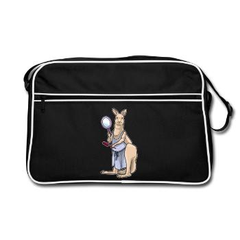 Kangourou Coiffeur Miroir - Sac Retro - noir/blanc - Devant