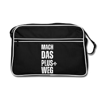 Motivierendes Druckdesign mit positivem Spruch - Retro Tasche - Schwarz/Weiß - Vorne