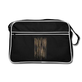 Stripe Pattern / Background - Retro Bag - black/white - Front