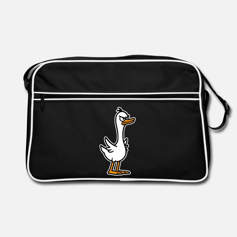 Wütende Gans Retro Tasche