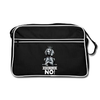 Before You Ask Weimaraner Weimaraner Lovers - Retro Bag - black/white - Front