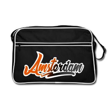 Amsterdam - Retro Bag - black/white - Front