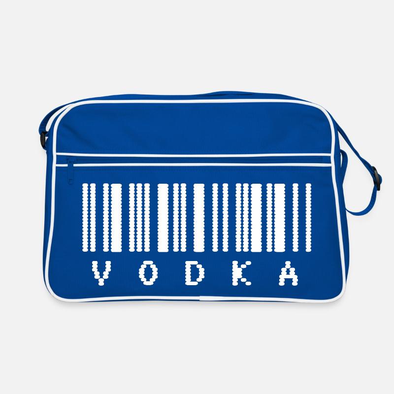 Typographie du code-barres de la vodka Sac Retro