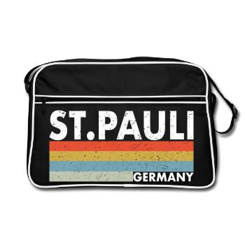 St. Pauli Hamburg - Sac Retro - noir/blanc - Devant