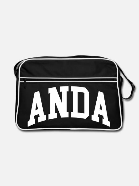 Anda - Sac Retro - noir/blanc - Devant