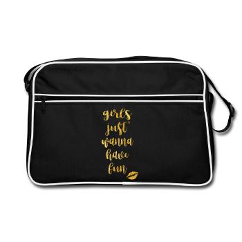 les filles veulent juste s'amuser - Sac Retro - noir/blanc - Devant