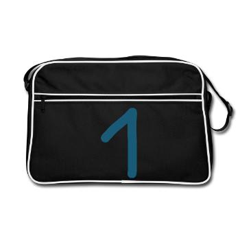 1 numéro un anniversaire - Sac Retro - noir/blanc - Devant