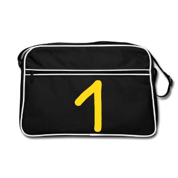1 numéro un anniversaire - Sac Retro - noir/blanc - Devant