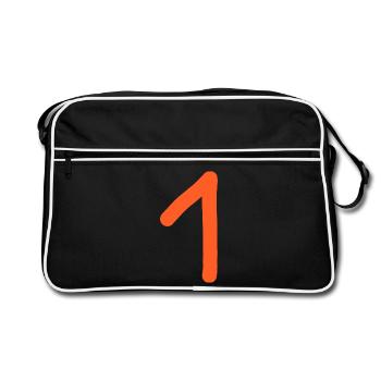 1 numéro un anniversaire - Sac Retro - noir/blanc - Devant