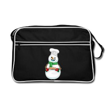Cuisson de Noël Snowman - Sac Retro - noir/blanc - Devant