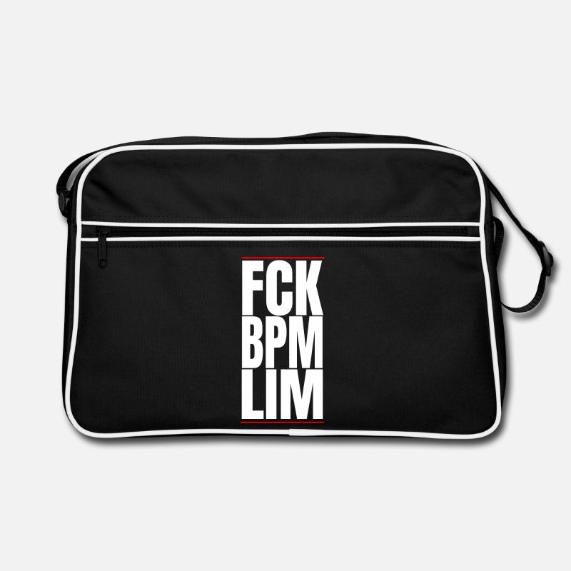 FCK BPM LIM HARD TECHNO NEVER DIES Retro Bag