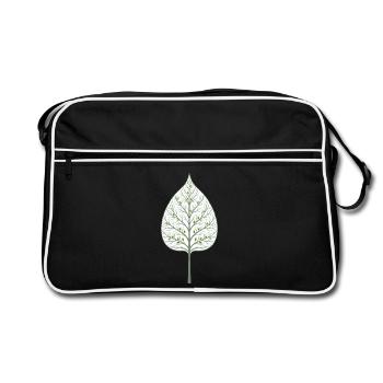 Arbre caché dans la feuille - Sac Retro - noir/blanc - Devant