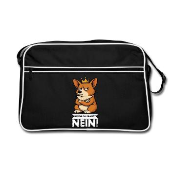 Avant que vous ne demandiez : Corgi Corgi Corgi Gallois Corgi Corgi Dog - Sac Retro - noir/blanc - Devant