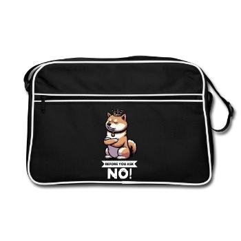 Avant que tu ne demandes à Shiba Inu Shiba Shiba Inus, propriétaire de Shiba Inus - Sac Retro - noir/blanc - Devant